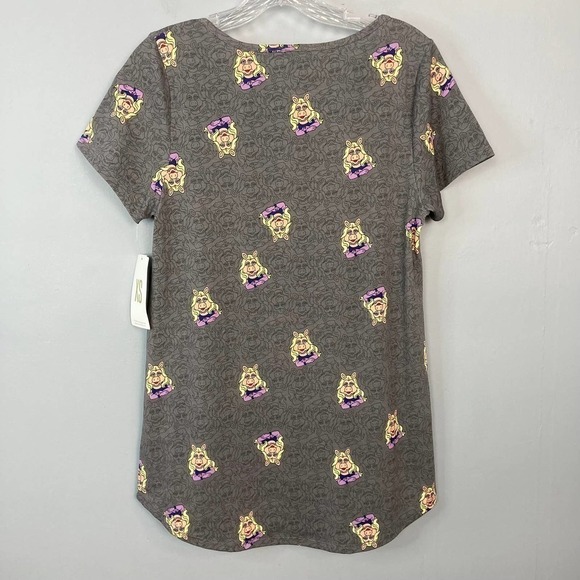 𝅺lularoe X Disney Miss Piggy Classic T Gray Short Sleeve T-Shirt Women's Size XS - Picture 12 of 12